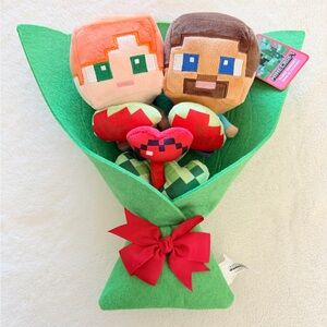 Minecraft Plush Bouquet - Steve & Alex